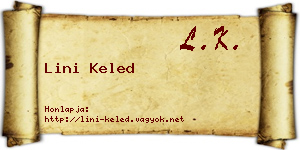 Lini Keled névjegykártya